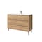 Homeroots 48" Oak Wood Freestanding Bathroom Vanity With White Sink And Three Drawers 627374 - alternate 5