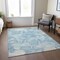 Homeroots 5' X 8' Sky Blue And Denim Blue Abstract Washable Indoor Outdoor Area Rug 609577 - alternate 9