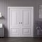 Sartodoors Sliding Double Pocket Doors 72x96 inches White Solid Core Modern Interior ROYAL9822DP-EMAL-7296 - alternate 1