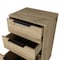 Homeroots 18" Brown and Black Three Drawer Standard Chest 478262 - alternate 6