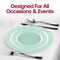Smarty Had A Party Turquoise Vintage Round Plastic Dinnerware Value Set (120 Dinner Plates + 120 Salad Plates), 240PK 860TQVP-CASE - alternate 9