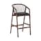 Armen Living Echo Walnut Wood and Black Faux Leather Counter Stool LCECBAWABLK26 - alternate 1