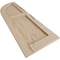 Ekena Millwork Hand Hewn 2 Equal Flat Panel w/Quarter Round Arch Top Faux Wood Shutters, 12W x 60H, 48 Low Side, PR SHUFPQ12X60HHPR - alternate 11