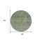 Homeroots 8' Olive Green And Beige Round Floral Washable Indoor Outdoor Area Rug 605731 - alternate 7