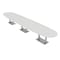Skutchi Designs Boval Conference Table With Power Unit, 48 in W, 192 in L, White HAR-BOVL-48X192-DOU-WA7976-NA - alternate 1