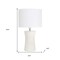 Homeroots 17" Off White Ceramic Novelty Table Lamp With White Drum Shade 643469 - alternate 1