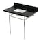 Kingston Brass 36" Black Granite Console Sink with Brass Legs, 8-Inch, 3-Hole, Black Granite/Polished Chrome KVPK3622K8SQ1 - alternate 1