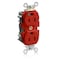 Leviton Duplex Straight Blade Receptacle, 5-15R, 15 A, 125V AC, 2 Pole, 3 Wire, Surface Mount, Single, Red M8200-HR - alternate 1