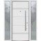 Vdomdoors Steel Door Deux 1705 White Enamel 2 Sidelight Exterior Black Windows Stainless Inserts Single Moder DEUX1705EXD-BEM-W14+36+14 x H80-Left-hand Inswing - alternate 5