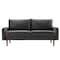 Homeroots Gray Contemporary Velvet Sofa with Side Pockets 473446 - alternate 5