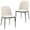 Leisuremod Tule Dining Side Chair with Velvet Seat and Steel Frame, Natural Wood/Beige, 2PK TCNW18BG2 - alternate 1