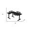 Homeroots Adjustable Oak and Beige Wood and Metal Corner Rolling T-Shape Standing Desk 558723 - alternate 6