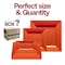 Smarty Had A Party Burnt Orange Square Plastic Plates Dinnerware Value Set (120 Dinner Plates+120 Salad Plates), 240PK 9909VP-CASE - alternate 11