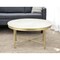 Homeroots 36" White And Gold Genuine Marble And Steel Round Coffee Table 565096 - alternate 1