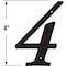 Primeline Tools 4 in. House Number 4, Diecast, Black Finish, PK2 MP4114 - alternate 2