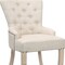Homeroots 24" Beige Fabric Tufted Arm Chair 552136 - alternate 6