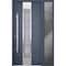 Vdomdoors Steel Door Deux 0757 Gray Graphite Sidelight Exterior Window Stainless Inserts Single Modern Painte DEUX0757EXD-GRE-W36+16 x H80-Right-hand Inswing - alternate 6