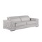 Homeroots 88" Light Gray Top Grain Leather Solid Wood Sofa 720445 - alternate 9