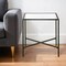 Homeroots 22" Black And Clear Glass And Steel Square End Table 543835 - alternate 1