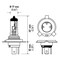 Hella BULB H4 12V 60/55W P43T T4.625 +50, 2PK  H4P50 - alternate 6