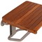 Homeroots 14" X 22" Brown Teak Rectangular Shower Bench 549334 - alternate 5