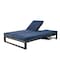Leisuremod Chelsea 2-in-1 Convertible Sofa & Double Chaise, Aluminum, 660lb Capacity CLBL-82BU - alternate 10