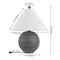 Jonathan Y Archer 21" Coastal Cottage Textured Resin/Metal Ridged LED Table Lamp, Gray, 2PK JYL9205B-SET2 - alternate 7