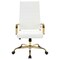 Leisuremod Benmar High-Back Leather Office Chair with Gold Frame, White BOTG19WL - alternate 5
