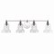 Jonathan Y Manhattan Vintage 35.5 in. 4-Light Metal/Glass Industrial Rustic LED Vanity, Chrome JYL3547B - alternate 1
