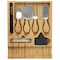 Megachef Bamboo Charcuterie Cheese Board with Slide Out Drawer with Cheese Utensils 750122133M - alternate 7