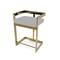 Homeroots 26" Gold and Gray Metal and Velvet Low Back Counter Height Bar Chair 555076 - alternate 5