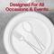 Smarty Had A Party Clear Disposable Plastic Mini Flatware Set - Dessert Spoons and Dessert Forks (960 Guests), 1920PK 790-CLCS-CASE - alternate 9