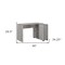 Homeroots 46" Gray Wood L Shape Computer Desk 489904 - alternate 5