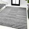 Jonathan Y Sukie Modern Offset Stripe Black/Ivory 4 ft. x 6 ft. Indoor/Outdoor Area Rug SMB133F-4 - alternate 6