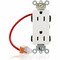 Leviton Straight Blade Receptacle, 5-15R, 15 A, 125V AC, Flush Mount, Self-Grounded M1626-SCW - alternate 1