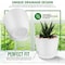 Lifemaster Eco-Friendly Plant Pot Set, Assorted Sizes, with Drainage Holes, Stackable Planters, 5PK LMFLOPWH5 - alternate 6