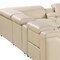 Homeroots Beige Italian Leather Power Reclining U Shaped Twelve Piece Corner Sectional With Console 632553 - alternate 14