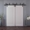 Sartodoors Sliding Closet Barn Bypass Doors 56x96 inches White Solid Core Modern Interior ROYAL9888BBB-EMAL-5696 - alternate 1