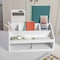 Martha Stewart Weston Wooden Desktop Organizer Caddy W/ Open Lower Storage Compartment, Engineered Wood, White LY-E20615-WH-MS - alternate 9