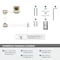 Amerock Glacio Clear/Golden Champagne Contemporary 5-7/16 in 138 mm Length Towel Ring BH36062CBBZ - alternate 6
