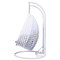 Leisuremod Wicker Hanging 2 person Egg Swing Chair With Outdoor Cover, White / Beige ESC57WBG-C - alternate 6