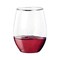 Smarty Had A Party 12 oz. Clear with Silver Elegant Stemless Plastic Wine Glasses (64 Glasses), 64PK 3712-CL-S-CASE - alternate 9