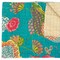 Homeroots 50" X 70" Teal And Pink Floral Cotton Quilted Kantha Throw Blanket with Embroidery 544531 - alternate 6