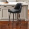 Homeroots 26" Black And Bronze Faux Leather And Steel Counter Height Swivel Bar Chair 555747 - alternate 8