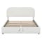 Homeroots White Boucle Upholstered Queen Bed Frame With Hydraulic Lift Storage 590438 - alternate 7