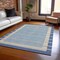 Homeroots 8' X 10' Navy Blue And Denim Blue Striped Washable Indoor Outdoor Area Rug 610489 - alternate 9