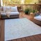 Homeroots 9' X 12' Ivory And Taupe Geometric Washable Indoor Outdoor Area Rug 614081 - alternate 9
