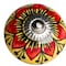 Homeroots Set of Twelve Yellow And Black Floral Ceramic Drawer Pull Knobs, 12PK 358129 - alternate 7