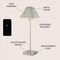Jonathan Y Ruthen 25 in. Industrial Style Iron Pyramid Bedside LED Table Lamp with USB Charging Port, Nickel JYL6017A - alternate 7