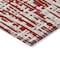 Homeroots 8' Red And Ivory Round Abstract Washable Indoor Outdoor Area Rug 602517 - alternate 9
